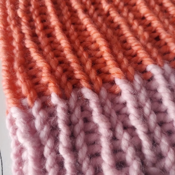 Hand Knit Chunky Pastel Beanie - Picture 3 of 4
